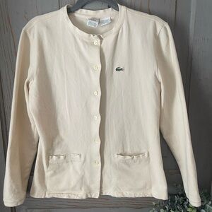 Lacoste Women's Cream Cardigan